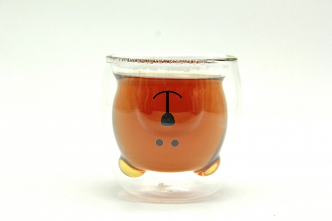 Скляна чашка з подвійним дном «Ведмедик»